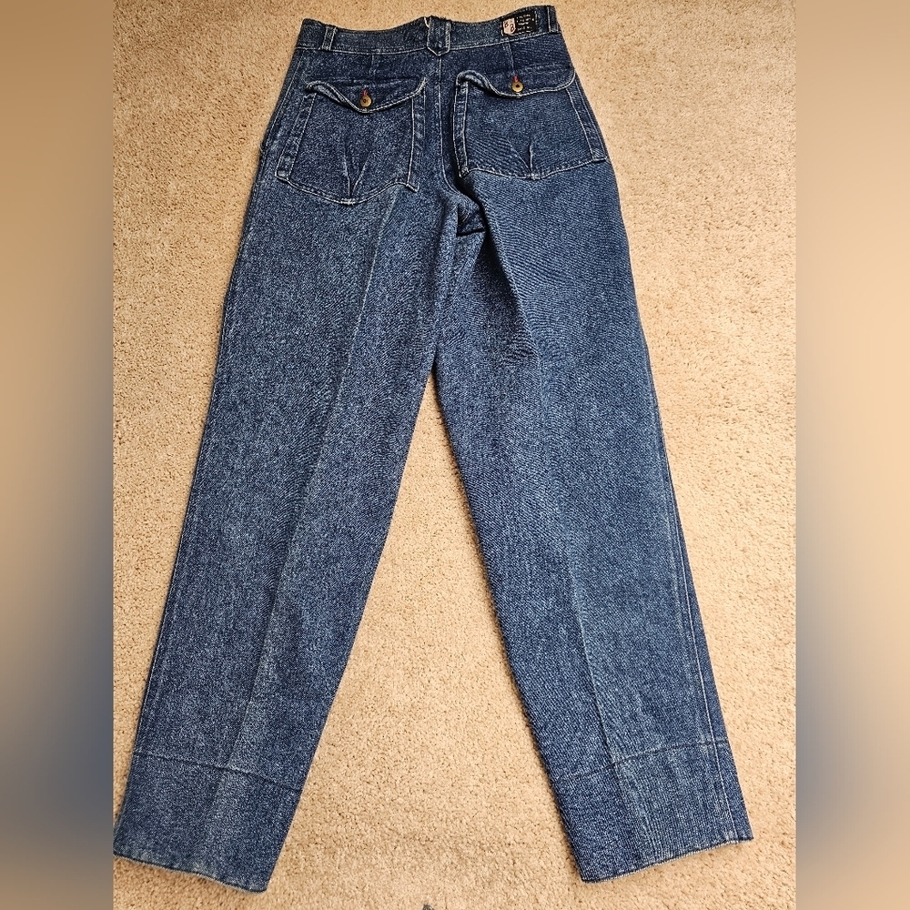 Vintage Bugle Boys Medium Wash Barrel Leg  Flap Pocket Mens‎ Jeans Size 30L - Picture 6 of 10